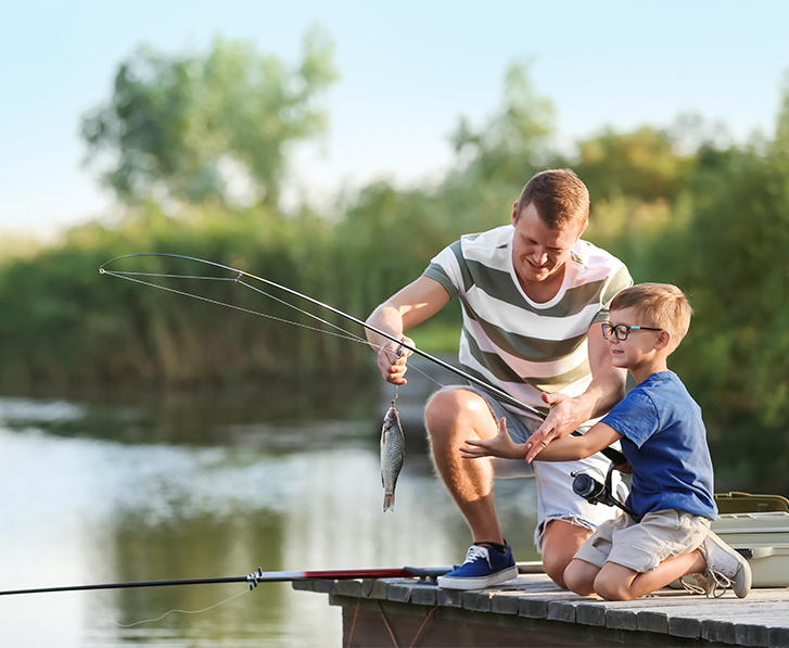 pratiquez la peche depuis votre camping en bord de lac